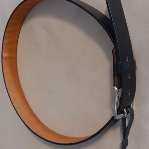 Mens black leather belt